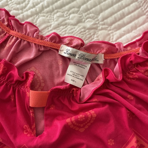 Linea Donatella Fuchsia Ruffled Blouse - Picture 5 of 6